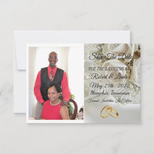 日付の保存招待状 セーブザデート (正面)