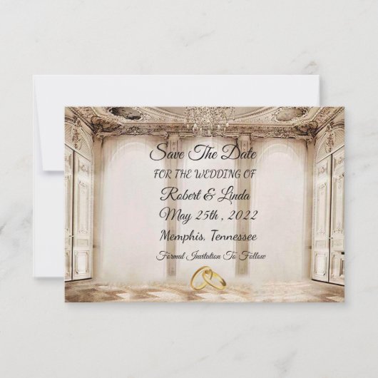 日付の保存招待状 セーブザデート (正面)