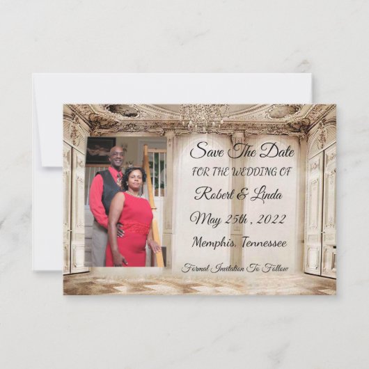 日付の保存招待状 セーブザデート (正面)