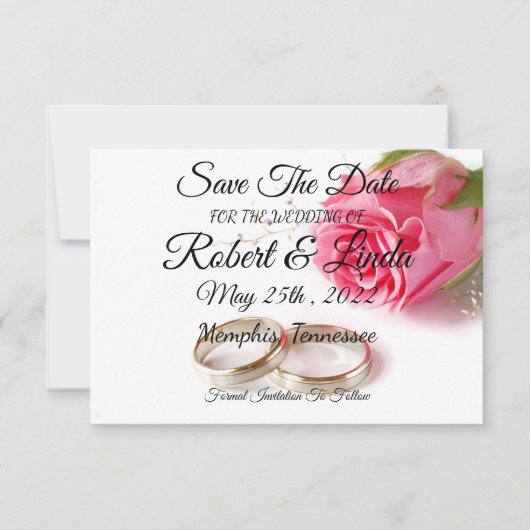 日付の保存招待状 セーブザデート (正面)