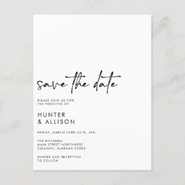 日付の保存招待状 ポストカード