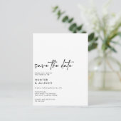 日付の保存招待状 ポストカード (スタンド正面)