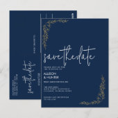 日付の保存招待状 ポストカード (正面/裏面)