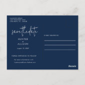 日付の保存招待状 ポストカード (裏面)