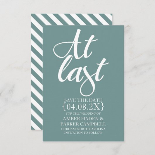 日付の保存招待状 |最後 セーブザデート (正面/裏面)