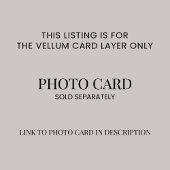 日付の保存用のVellumオーバーレイ ベラム紙招待状