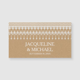 日付の保存素朴ヴィンテージレースクラフト紙