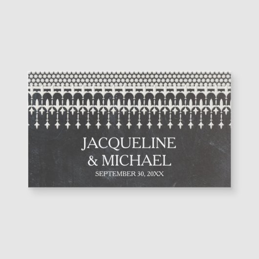 日付の保存素朴ヴィンテージレースチャックボード (正面)