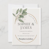 日付の保存結婚式招待状 (正面)