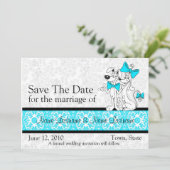 日付の保存結婚式招待状 セーブザデート (スタンド正面)