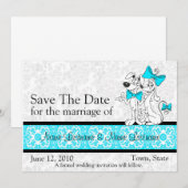 日付の保存結婚式招待状 セーブザデート (正面/裏面)