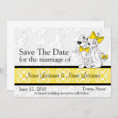 日付の保存結婚式招待状 セーブザデート (正面/裏面)