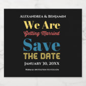 日付の保存結婚式招待状 モダン ビールラベル (シングルラベル)