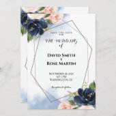 日付の保存結婚式招待状 招待状 (正面/裏面)