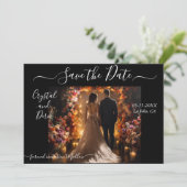 日付の保存結婚式招待状 招待状 (スタンド正面)