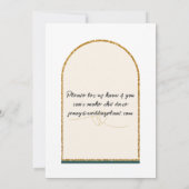 日付の保存結婚/金ゴールドエッジ 招待状 (裏面)