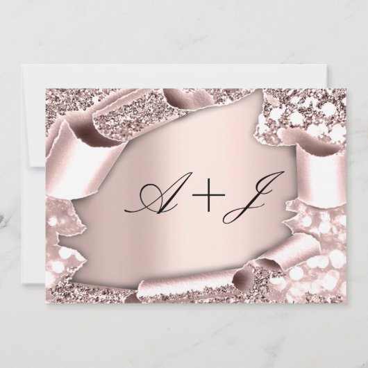 日付の保存花模様バラ3Dイニシャル セーブザデート (裏面)