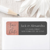 日付の保存誕生日バラ金ゴールドピンクグリッター ラベル (インサイチュ)