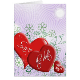 日付の保存赤いハート