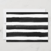 日付の保存赤面ピンクのフローラ水の色のストライプ セーブザデート (裏面)