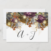 日付の保存金ゴールドフローラバラライト白 セーブザデート (裏面)