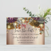 日付の保存金ゴールドフローラバラライト セーブザデート (スタンド正面)