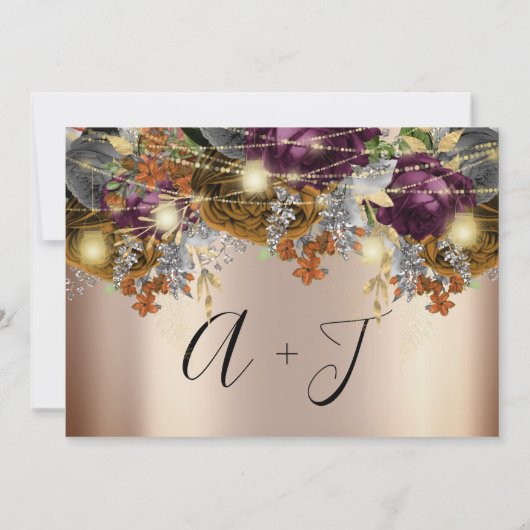 日付の保存金ゴールドフローラバラライト セーブザデート (裏面)