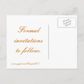 日付の保存、の結婚はがき、明るい赤紫色デイジー 案内ポストカード (裏面)