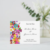 日付の保存 – の結婚はがき 案内ポストカード (スタンド正面)