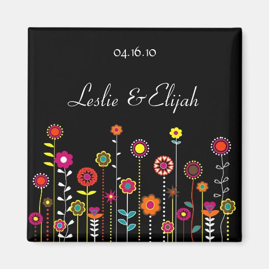 日付の保存 – の結婚マグネット マグネット (正面)