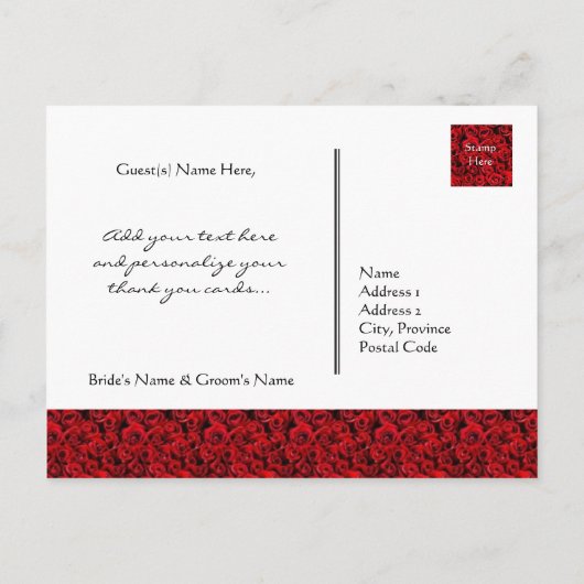 日付の保存 – はがき 案内ポストカード (裏面)