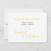 日付の保存、ひまわりパーソナライズされた花 招待状 (裏面)