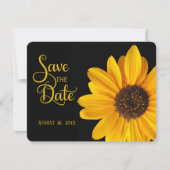 日付の保存、ひまわりパーソナライズされた花 招待状 (正面)