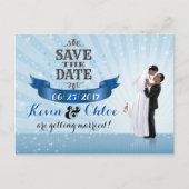日付の保存（アフリカ系アメリカ人カップル） 案内ポストカード (正面)