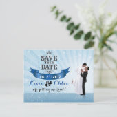 日付の保存（アフリカ系アメリカ人カップル） 案内ポストカード (スタンド正面)