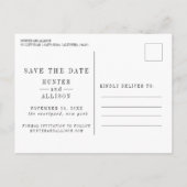 日付の保存 インビテーションポストカード (裏面)