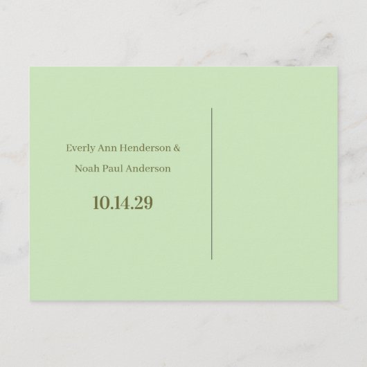 日付の保存 – エッジを使用したポップス 案内ポストカード (裏面)