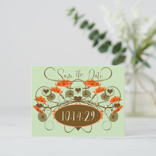 日付の保存 – エッジを使用したポップス 案内ポストカード (スタンド正面)