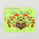 日付の保存 – エッジを使用したポップス 案内ポストカード (正面/裏面)