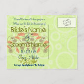 日付の保存 – エッジを使用したポップス 案内ポストカード (裏面)