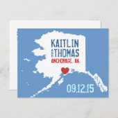 日付の保存 – カスタマイズ可能 – アラスカ 案内ポストカード (正面/裏面)