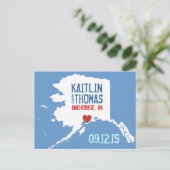 日付の保存 – カスタマイズ可能 – アラスカ 案内ポストカード (スタンド正面)