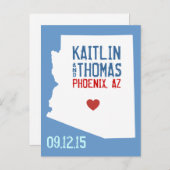 日付の保存 – カスタマイズ可能 – アリゾナ 案内ポストカード (正面/裏面)