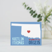 日付の保存 – カスタマイズ可能 – オクラホマ 案内ポストカード (スタンド正面)