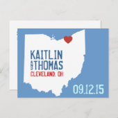 日付の保存 – カスタマイズ可能 – オハイオ 案内ポストカード (正面/裏面)