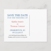 日付の保存 – カスタマイズ可能 – サウスカロライナ 案内ポストカード (裏面)