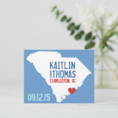 日付の保存 – カスタマイズ可能 – サウスカロライナ 案内ポストカード (スタンド正面)