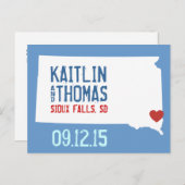 日付の保存 – カスタマイズ可能 – サウスダコタ 案内ポストカード (正面/裏面)