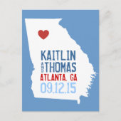 日付の保存 – カスタマイズ可能 – ジョージア 案内ポストカード (正面)