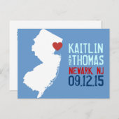 日付の保存 – カスタマイズ可能 – ニュージャージー 案内ポストカード (正面/裏面)